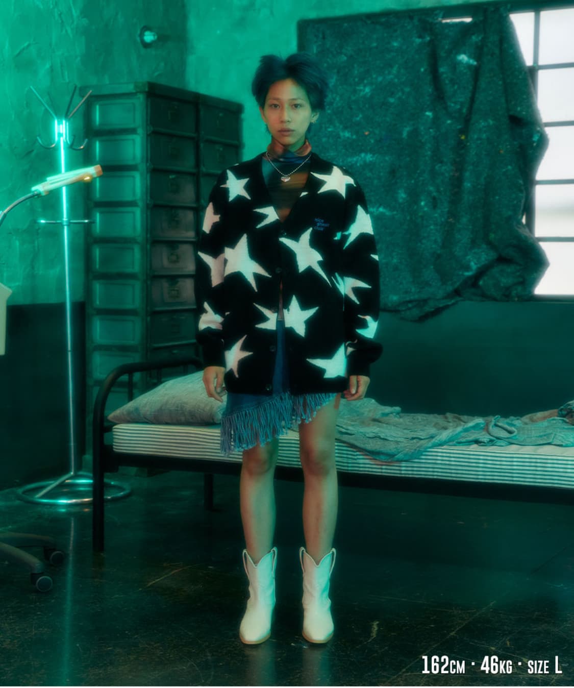 나이스고스트클럽 스타 모헤어 니트 가디건 블랙 나고클 상품이미지7