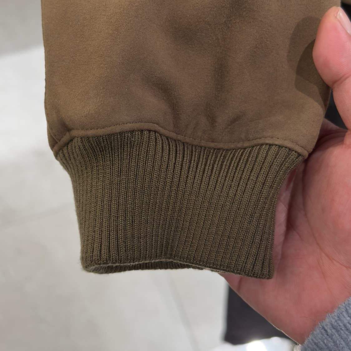 [새상품] 브룩스브라더스 염소가죽 스웨이드 집업 블루종 상품이미지5