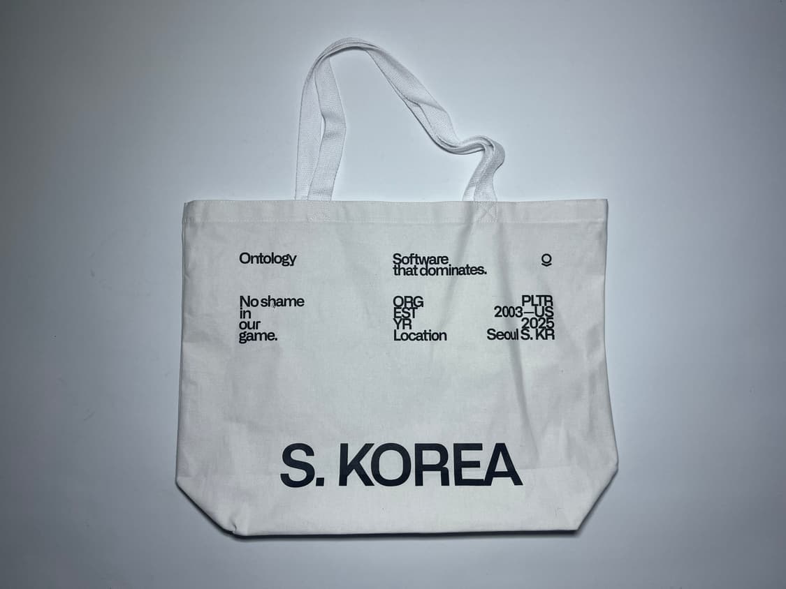 [OS] 팔란티어 테크놀로지 에코백/ 토트백 화이트 상품이미지1