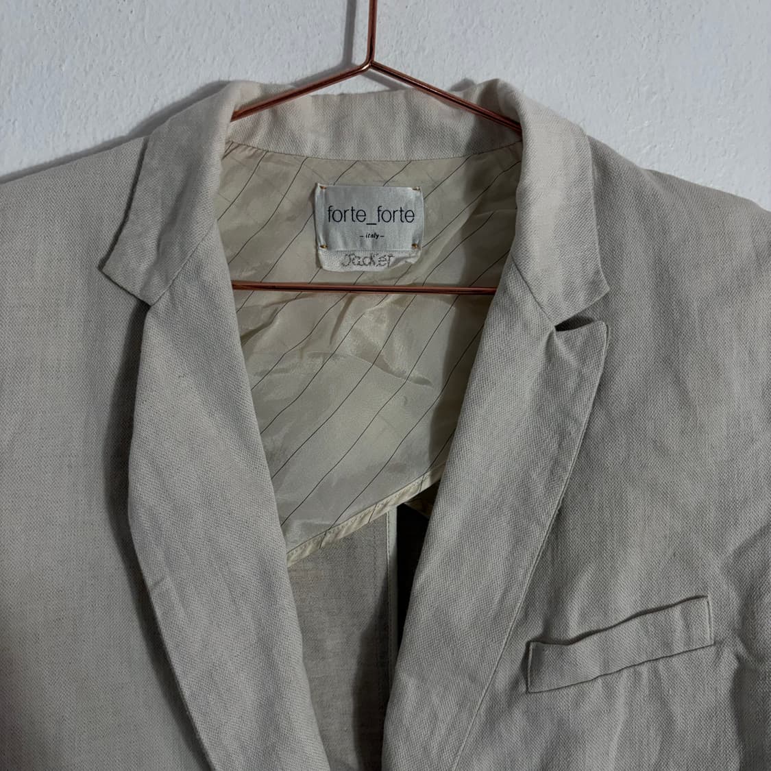 포르테포르테 린넨 베이지 자켓(Free) 상품이미지3