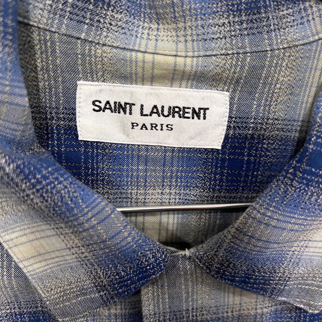 생로랑 레귤러 그라데이션 체크 셔츠 상품이미지3