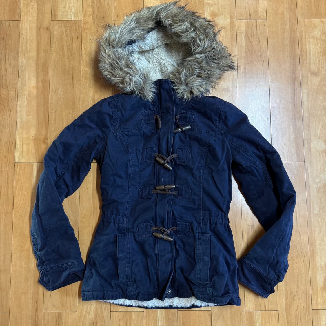 아베크롬비 여성 토글 양털 숏코트 네이비 M 상품이미지1