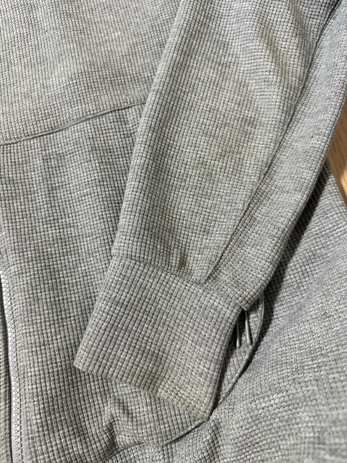 산산기어 서킷 후드 집업 멜란지 그레이 2사이즈 상품이미지4