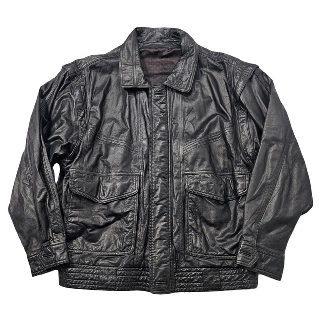 빈티지 소가죽 봄버 자켓 50 상품이미지1