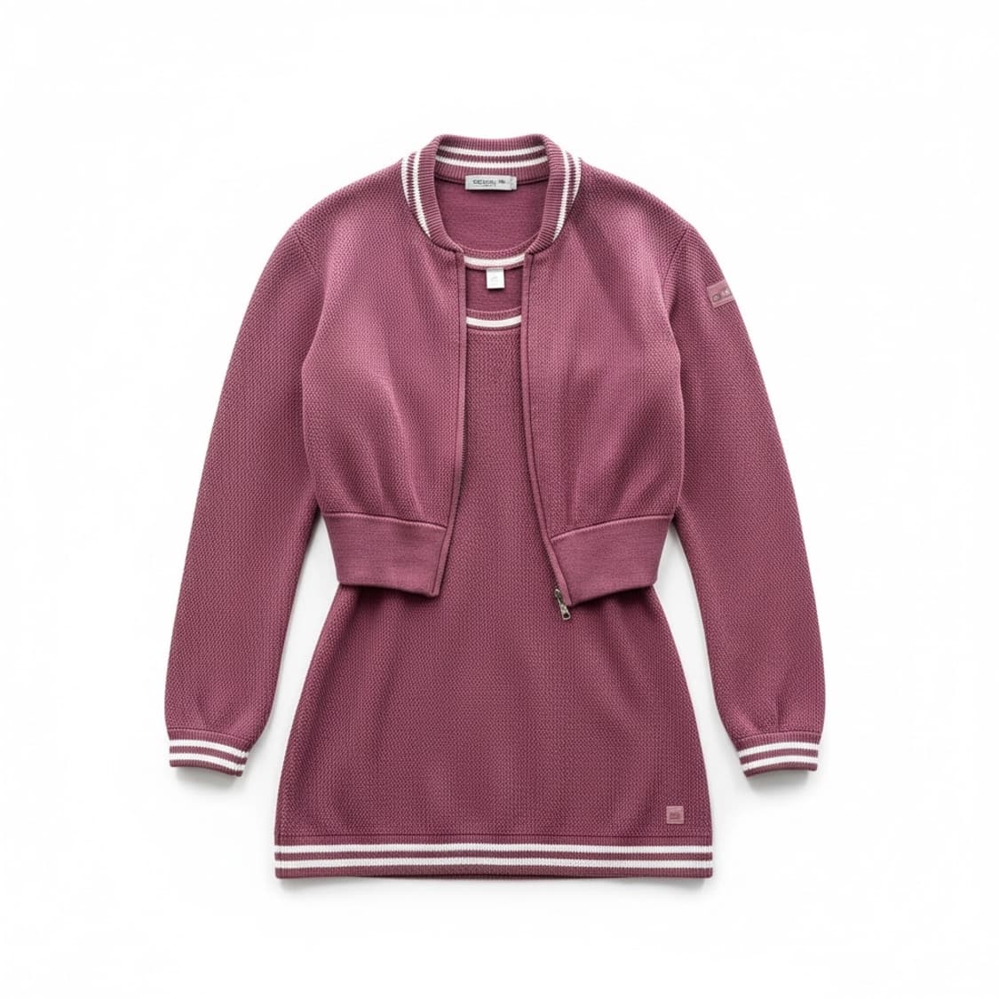 ALO 테니스 클럽 스웨터 XS 버건디 세트 상품이미지2