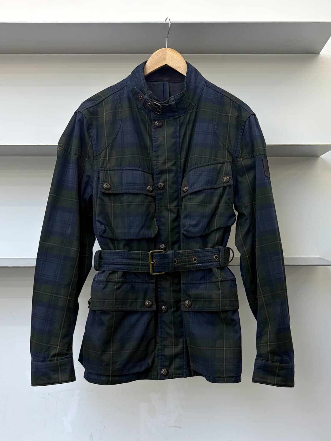 GSR 바이 벨스타프 블랙와치 왁스드 모터 자켓 상품이미지1