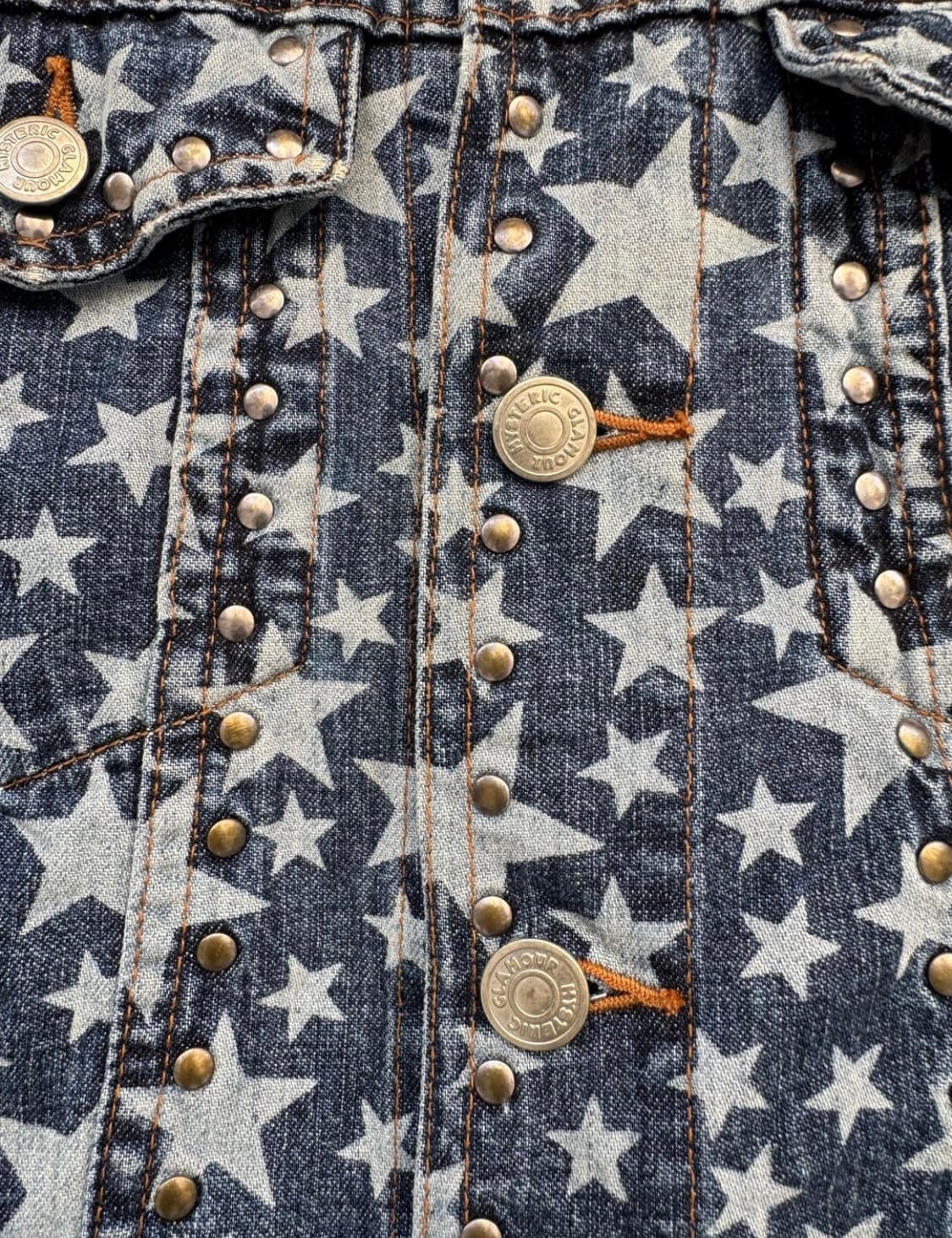 히스테릭 글래머 별패턴 데님 셔츠 상품이미지3