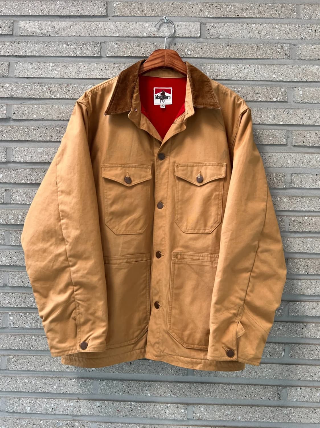 [XL]1980's Marlboro USA 말보로 브라운 캔버스 헌팅자켓 상품이미지1