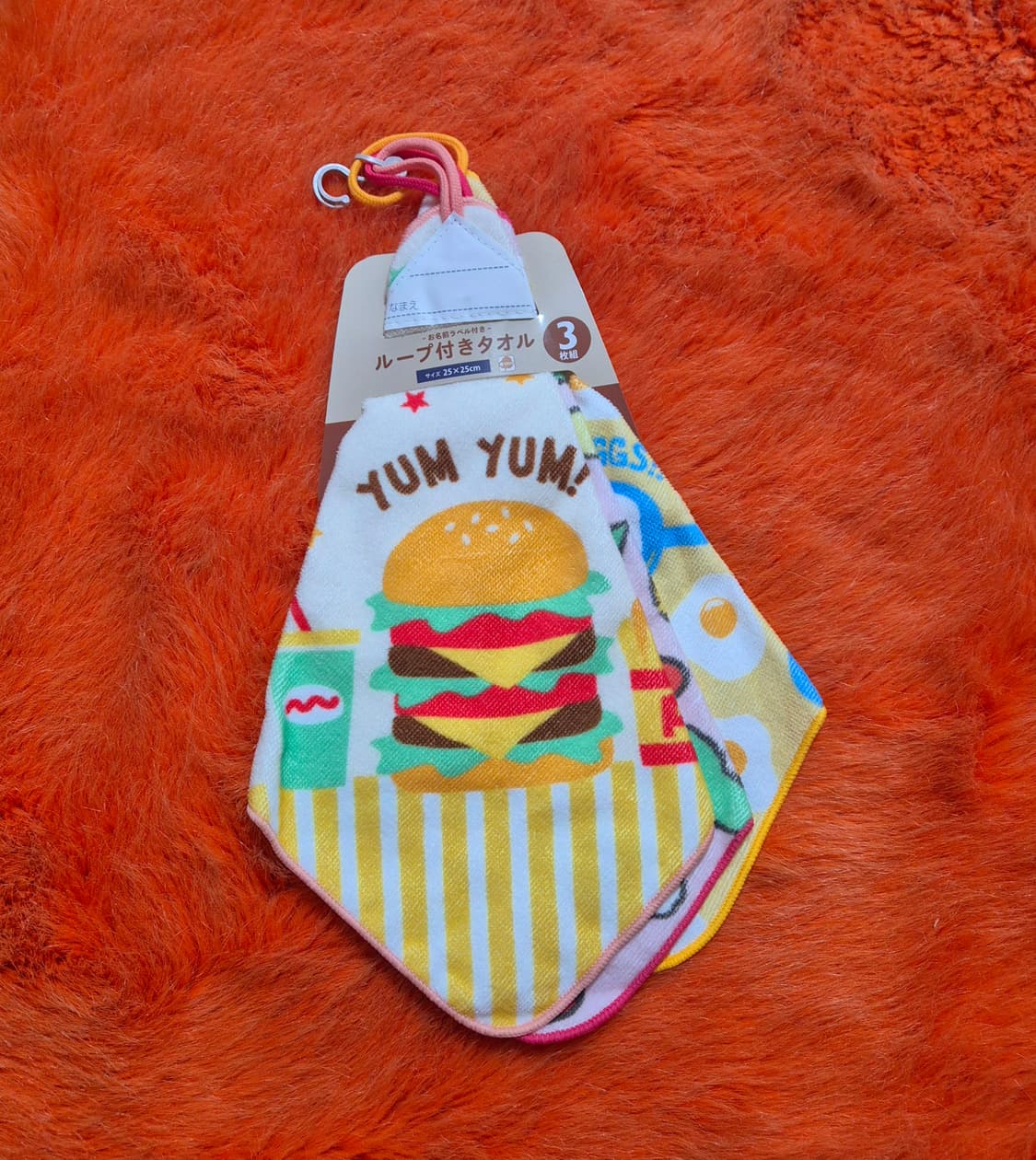 일본 음식 고리수건 3매 새상품 상품이미지1