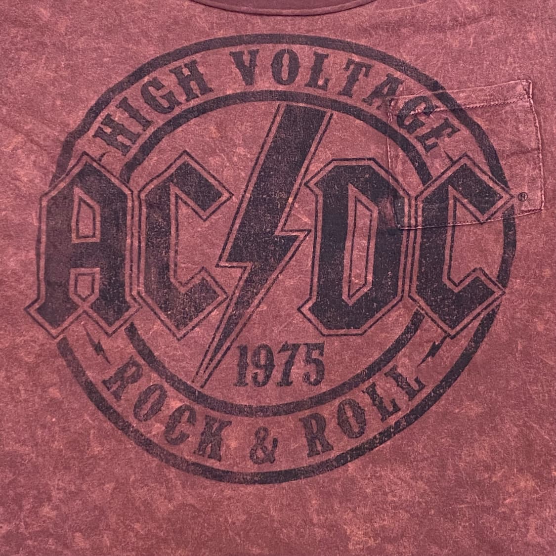 미국 빈티지 ACDC 여성 오프숄더 포인트 반팔티 상품이미지3