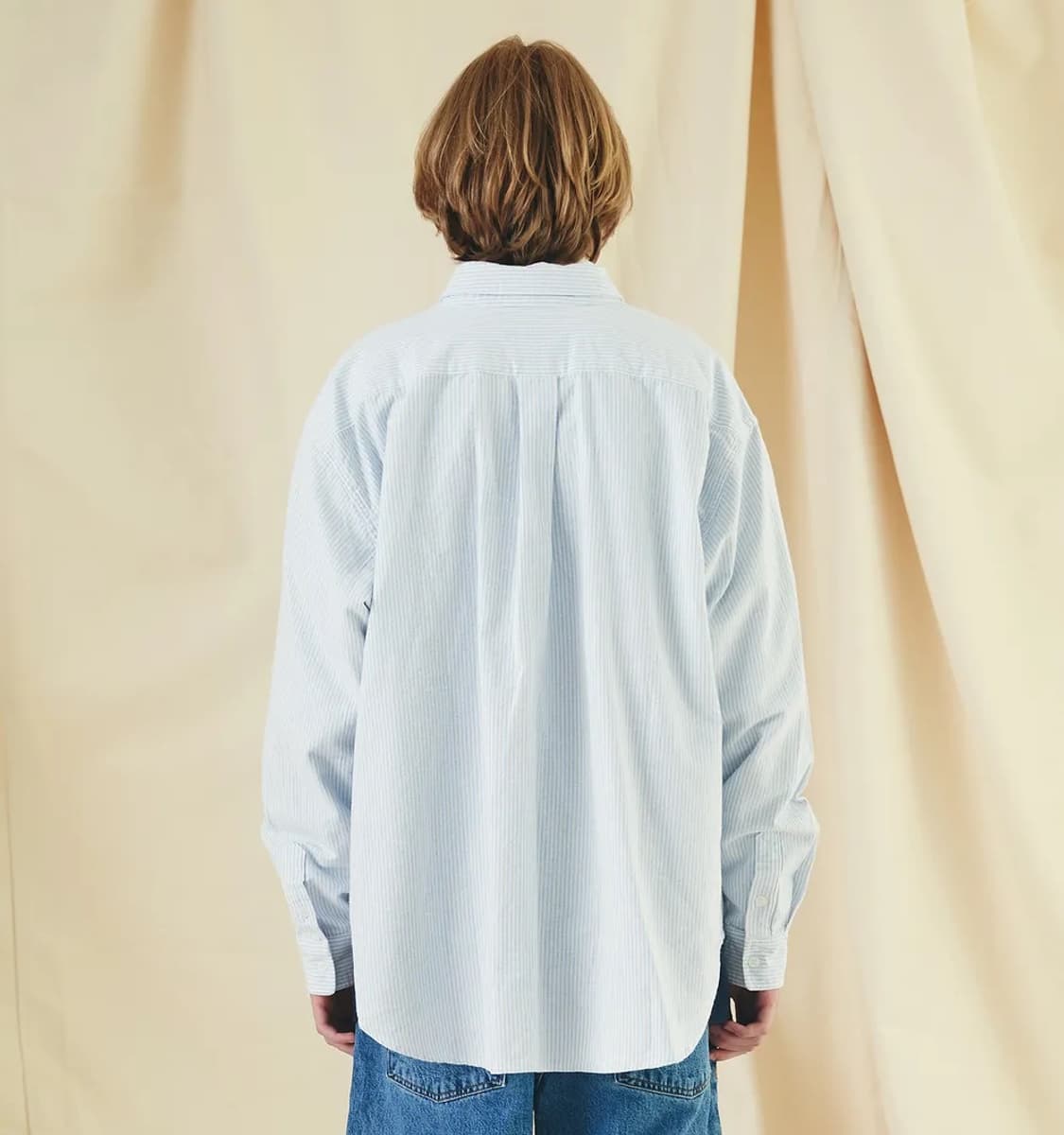 [아웃스탠딩] OS LOGO ST OXFORD SHIRT_SKY BLUE 상품이미지2