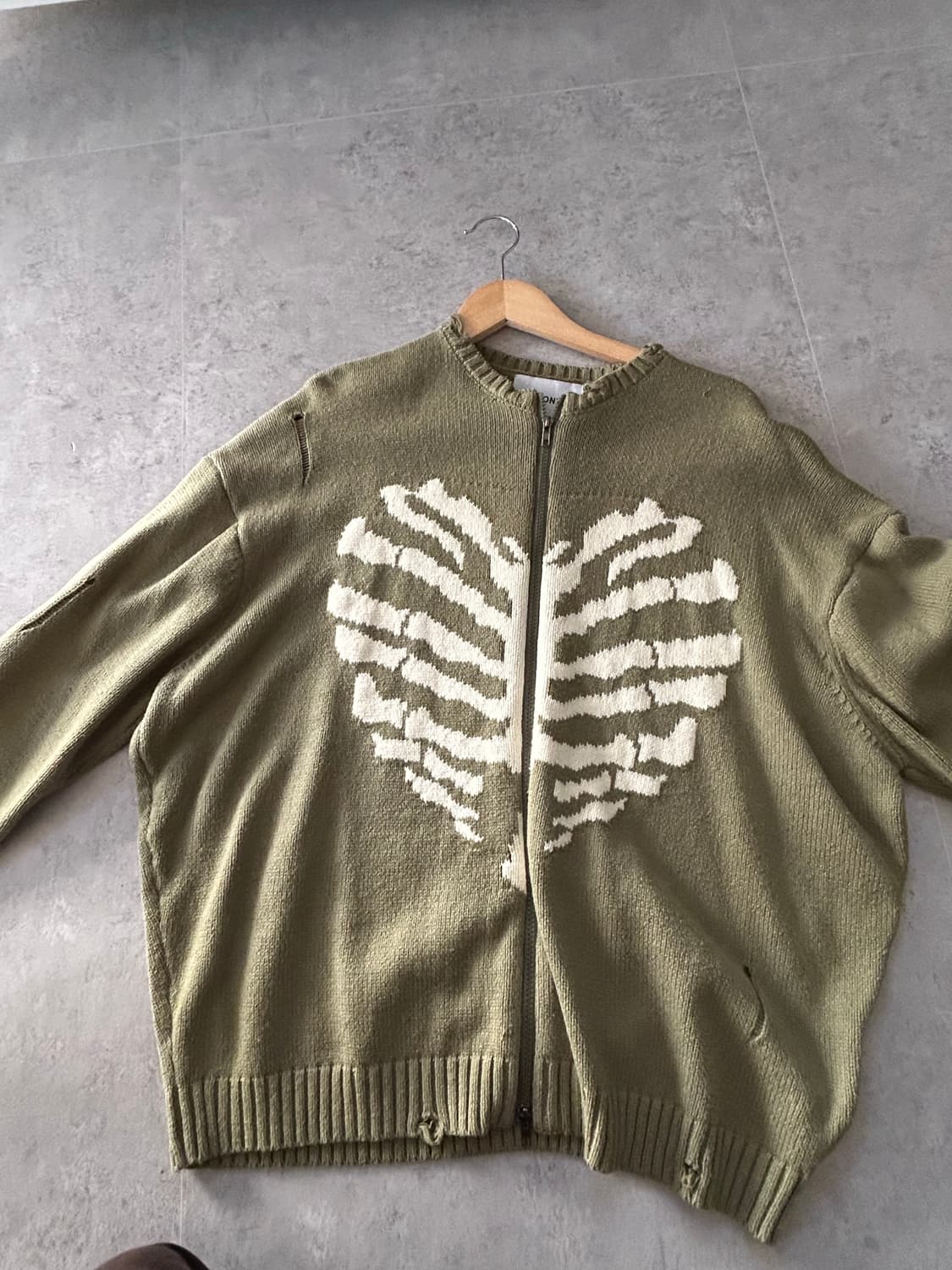 엑스톤즈니트 직업 카키 상품이미지1