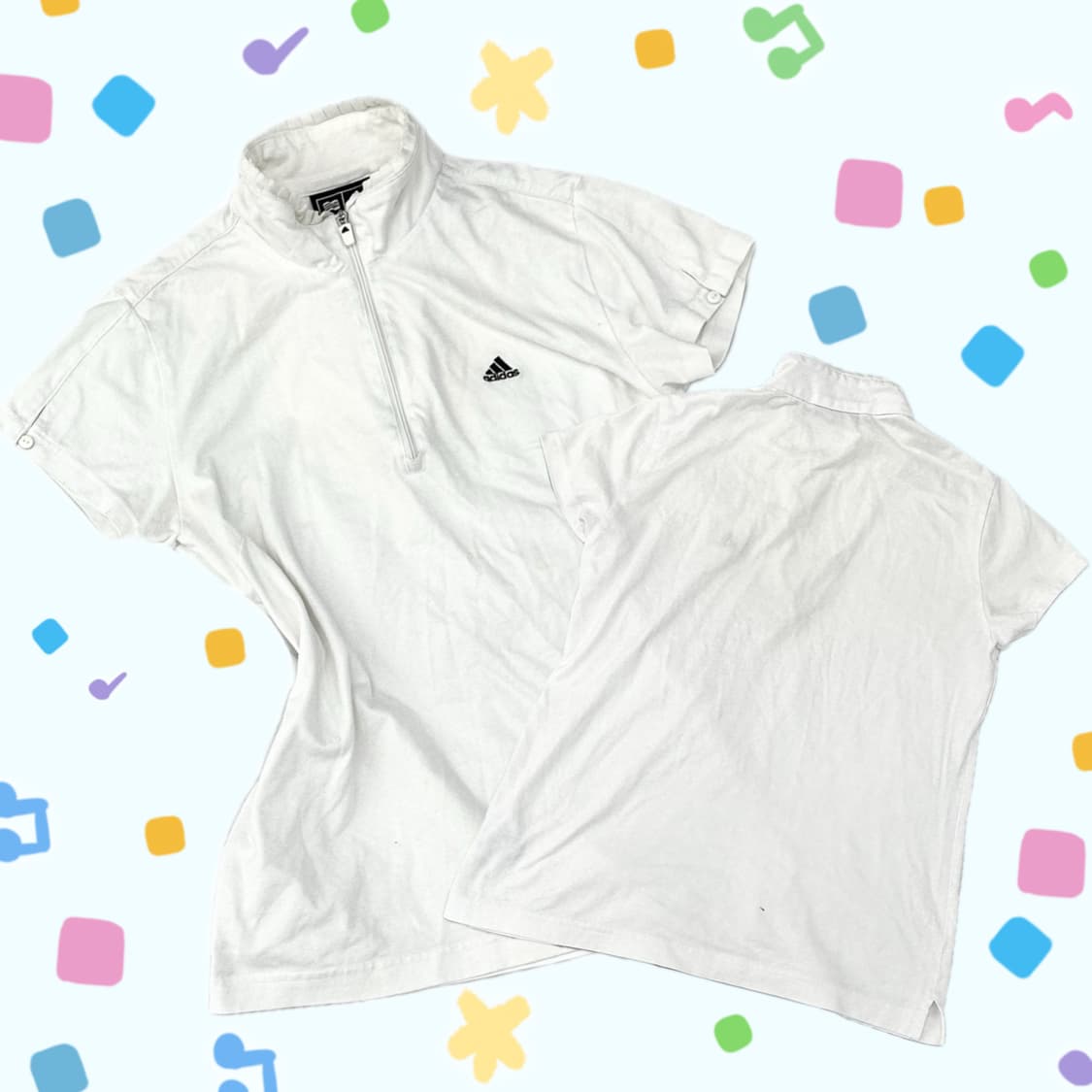 일본 아디다스 프릴 아노락 기능성 반팔 티셔츠 레어 스포티 스포츠  상품이미지1