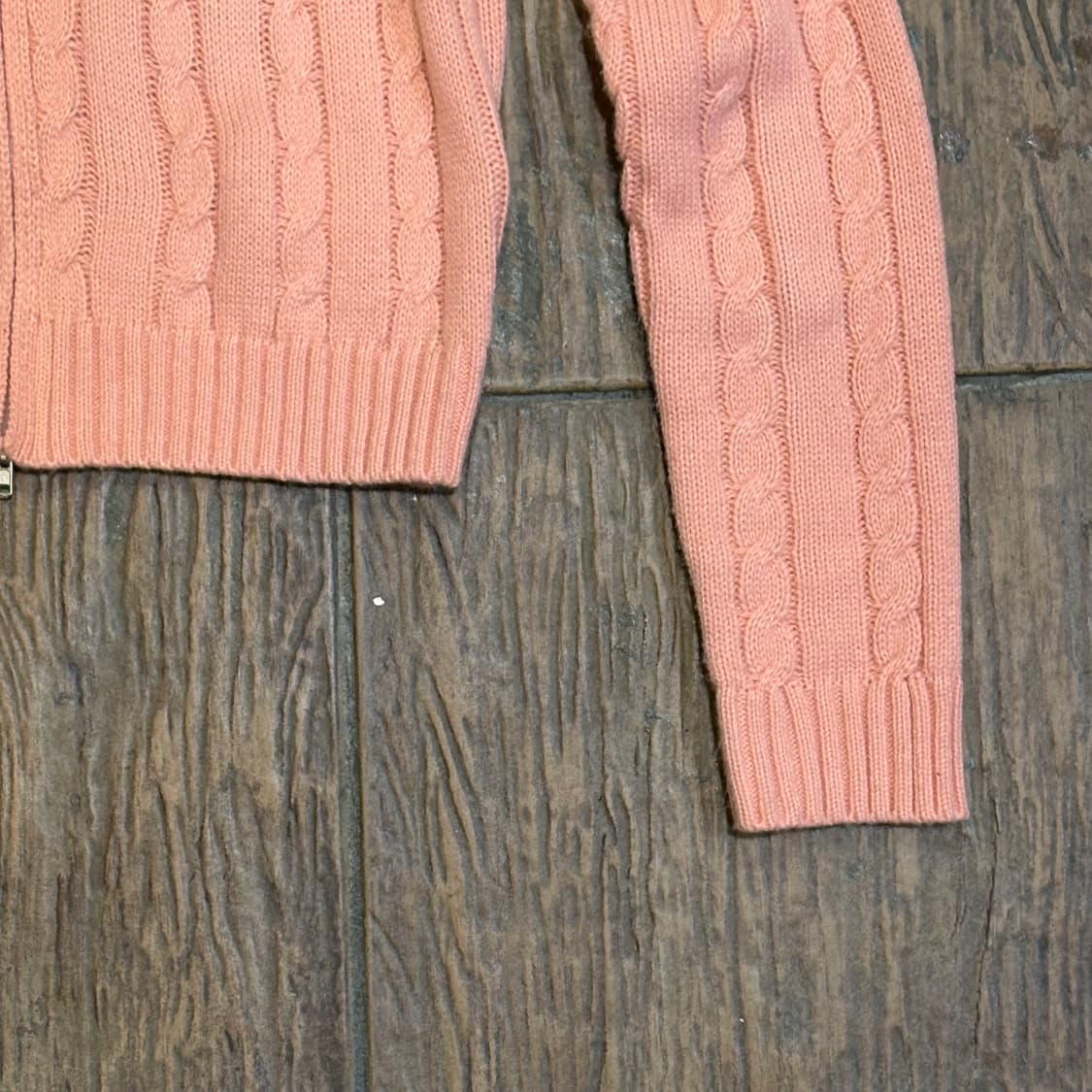 [HI] Polo 폴로 케이블 니트 집업 피치핑크 상품이미지2