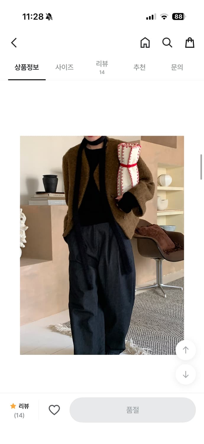 코튼 슬랙스 기모 m 상품이미지1