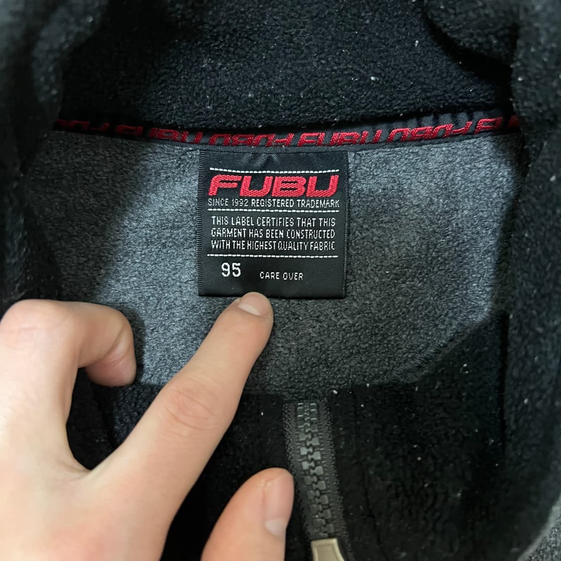 푸부 올드스쿨 로고 후리스 자켓 M/95  상품이미지6