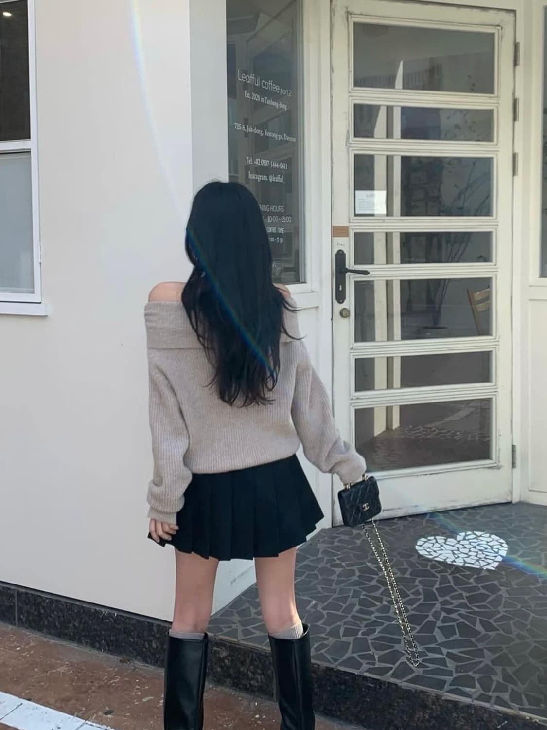 스트랩 오프숄더 니트 상품이미지2