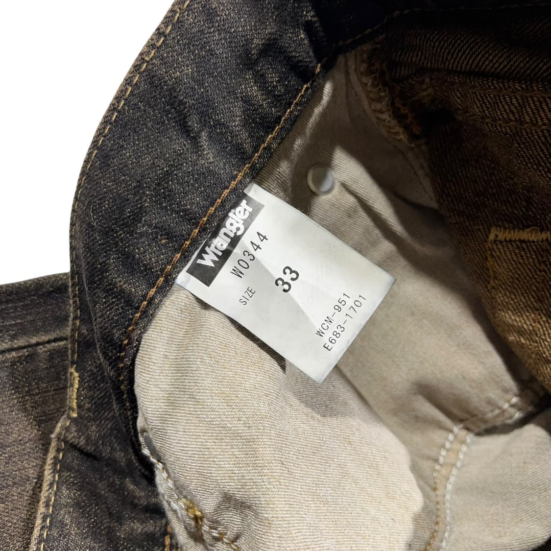 [Wrangler] 랭글러 재팬 브라운워싱 데님팬츠 상품이미지5
