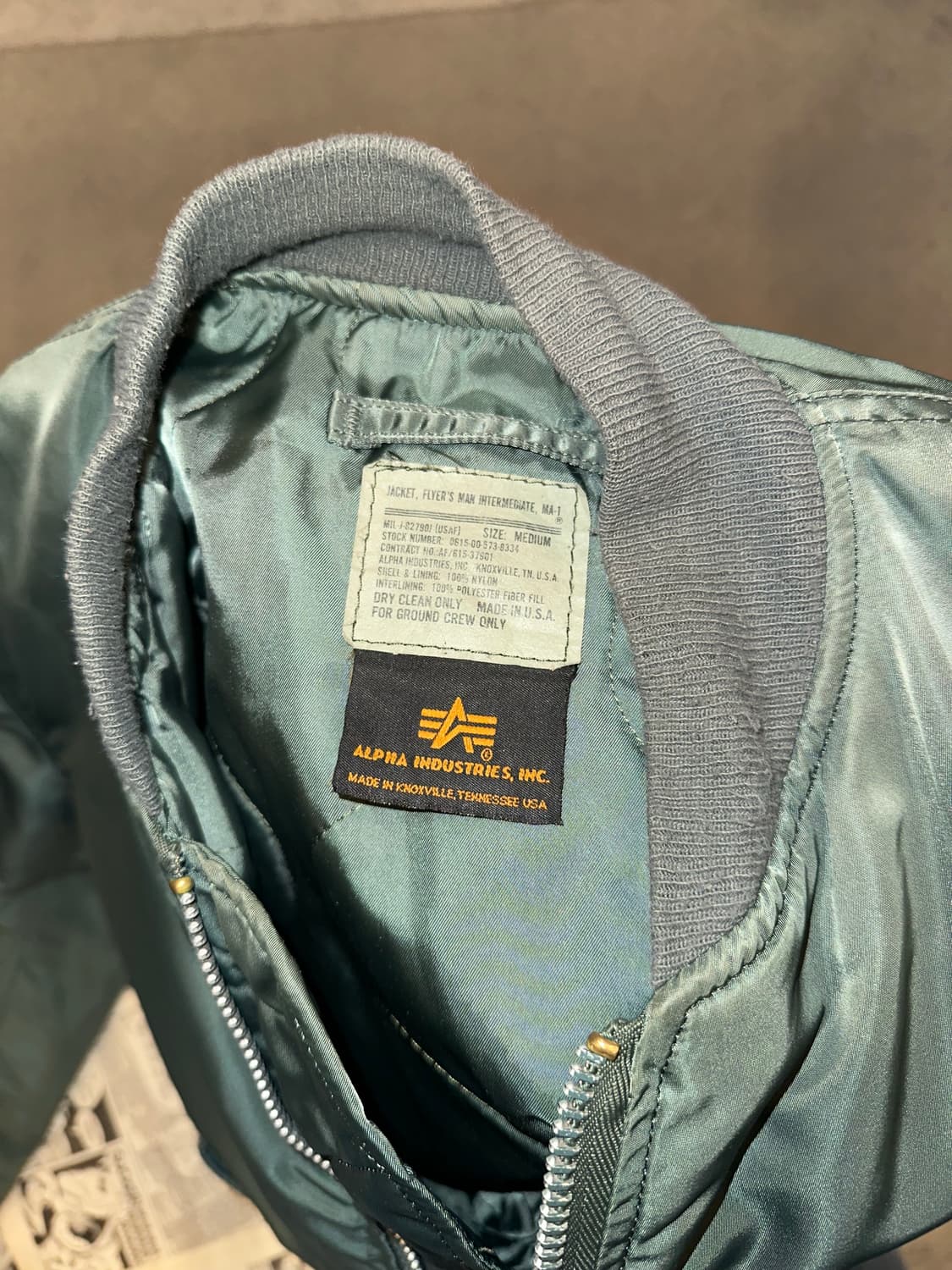 90’s Alpha Industries Ma-1 USA flight ja 상품이미지10