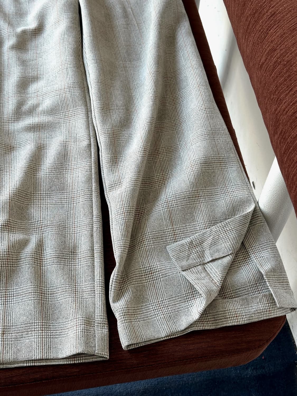 High gauge side slit design check trouse 상품이미지7