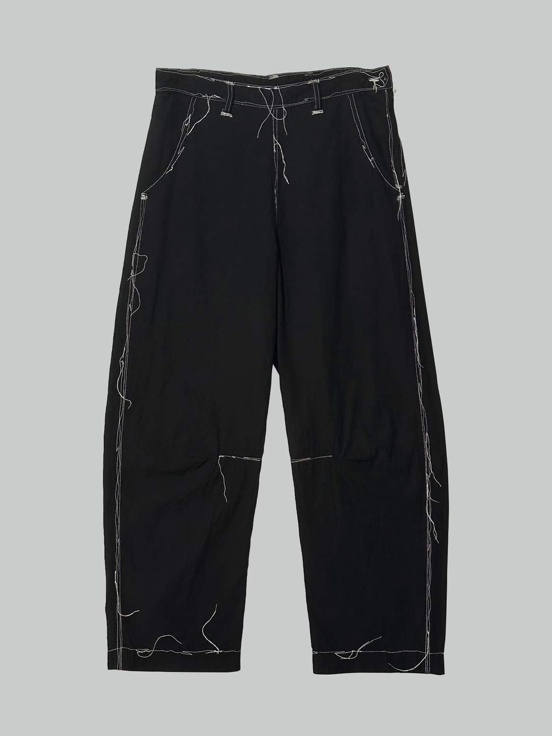 요지 야마모토 스티치 커브드 팬츠 상품이미지1