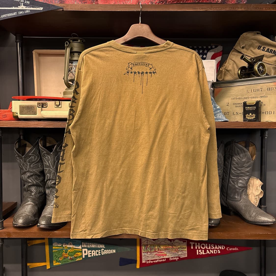 00s JPN 레귤레이터 체게바라 아트 페인팅 롱슬리브 티셔츠 N893 상품이미지2