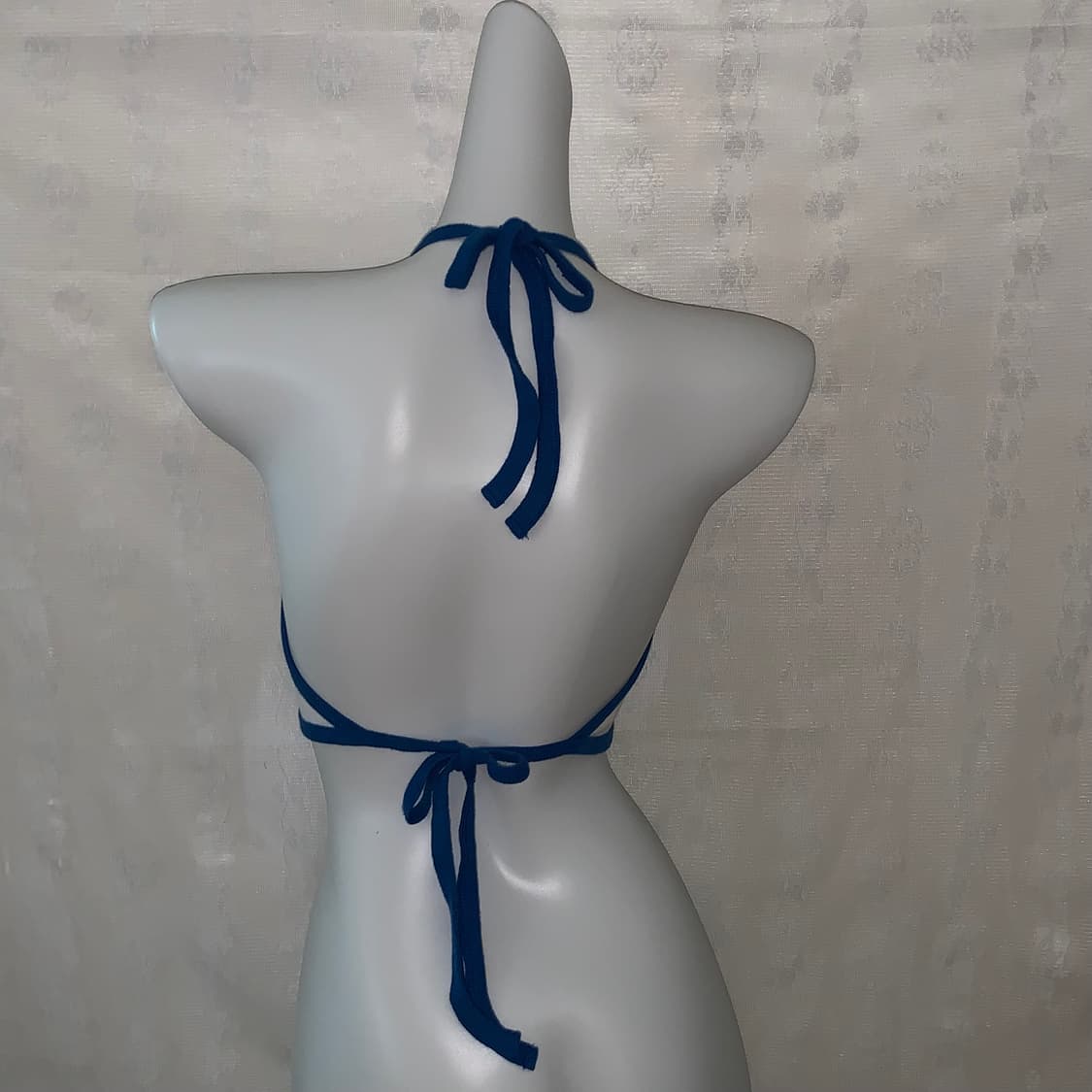 블루 화이트 홀터넥 탑 상품이미지3