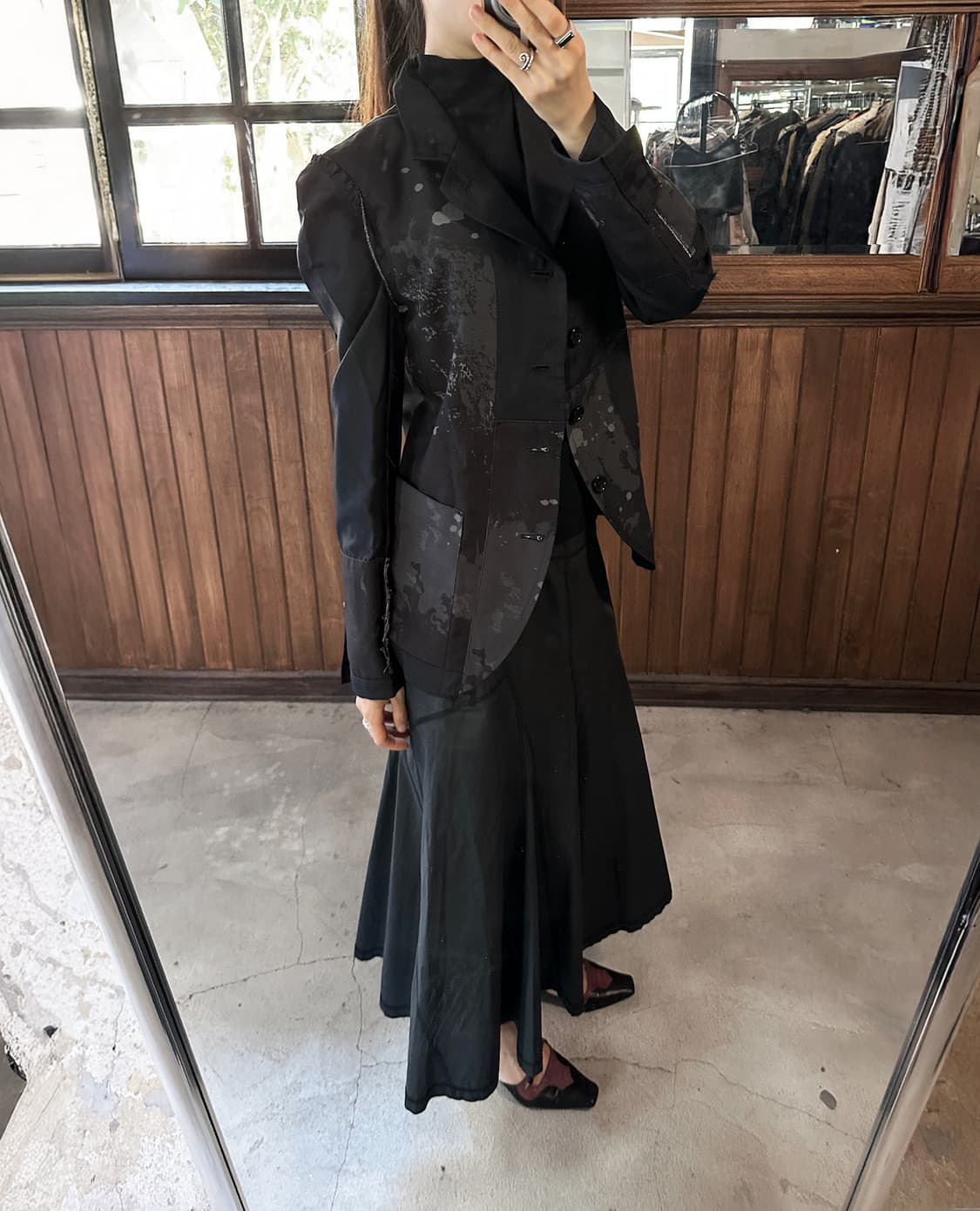 COMME DES GARCONS black paint jacket 상품이미지3