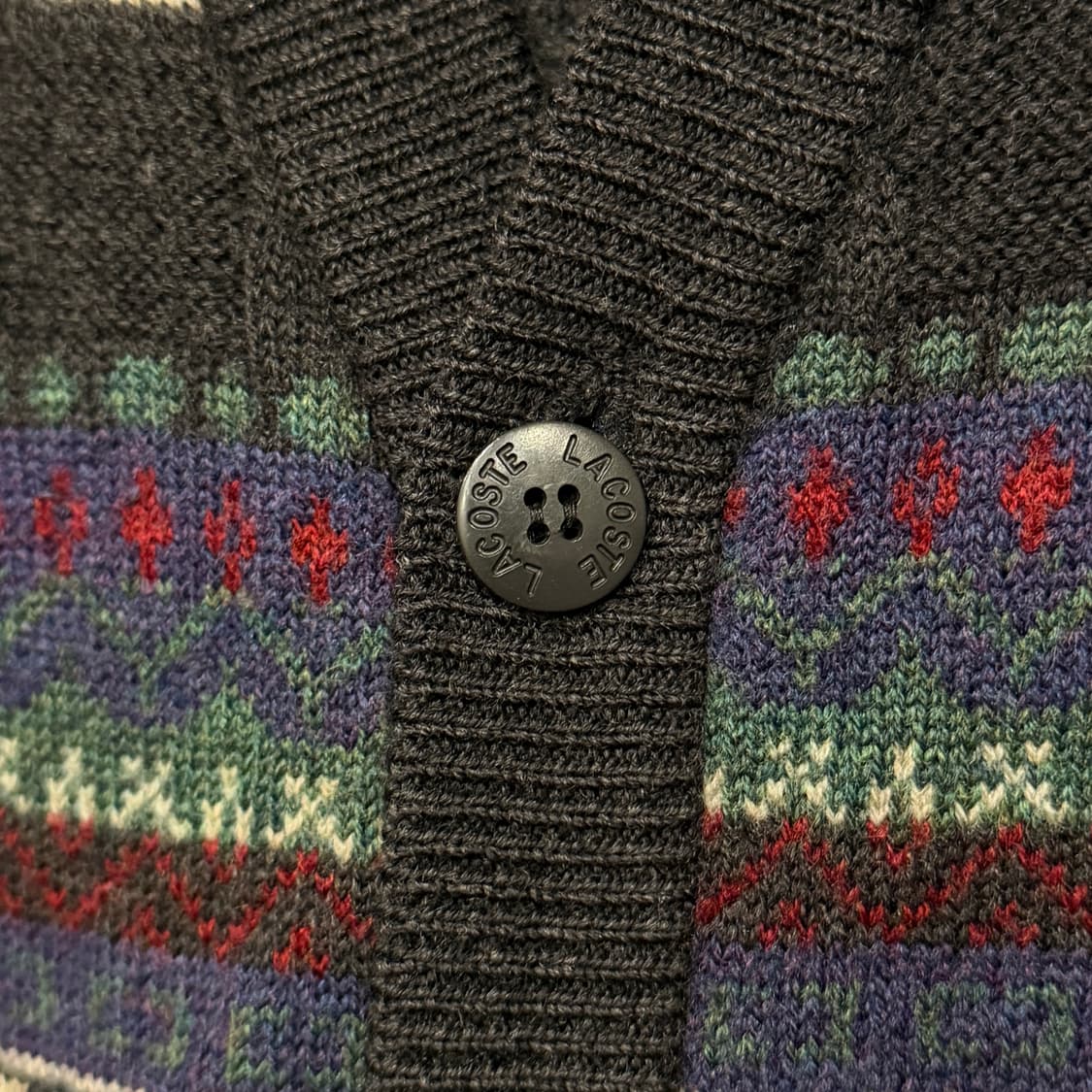 라코스테 90's 빈티지 서광 울 니트 스트라이프 가디건 105 상품이미지4