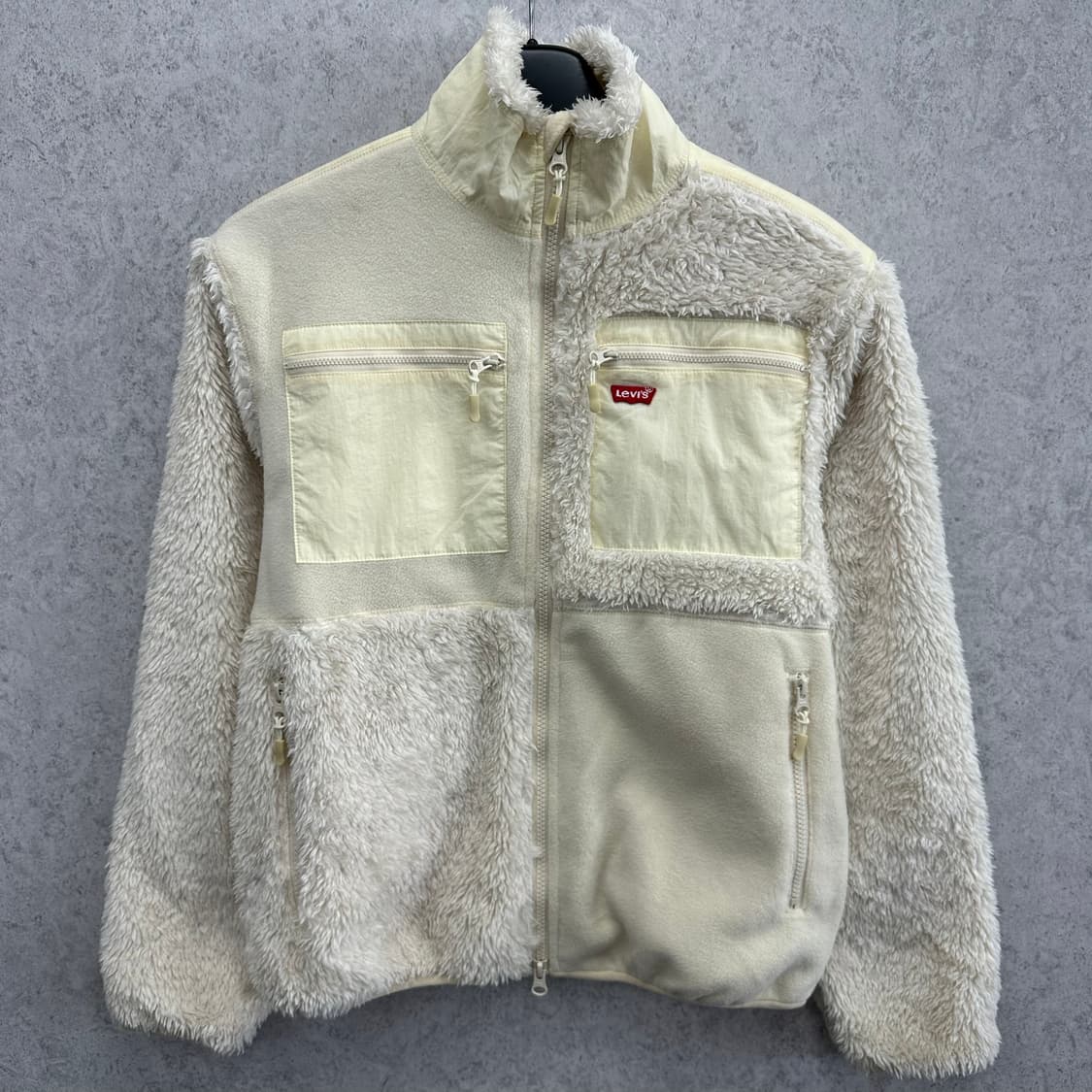 90 리바이스 여자 루즈핏 털후리스 집업 상품이미지1