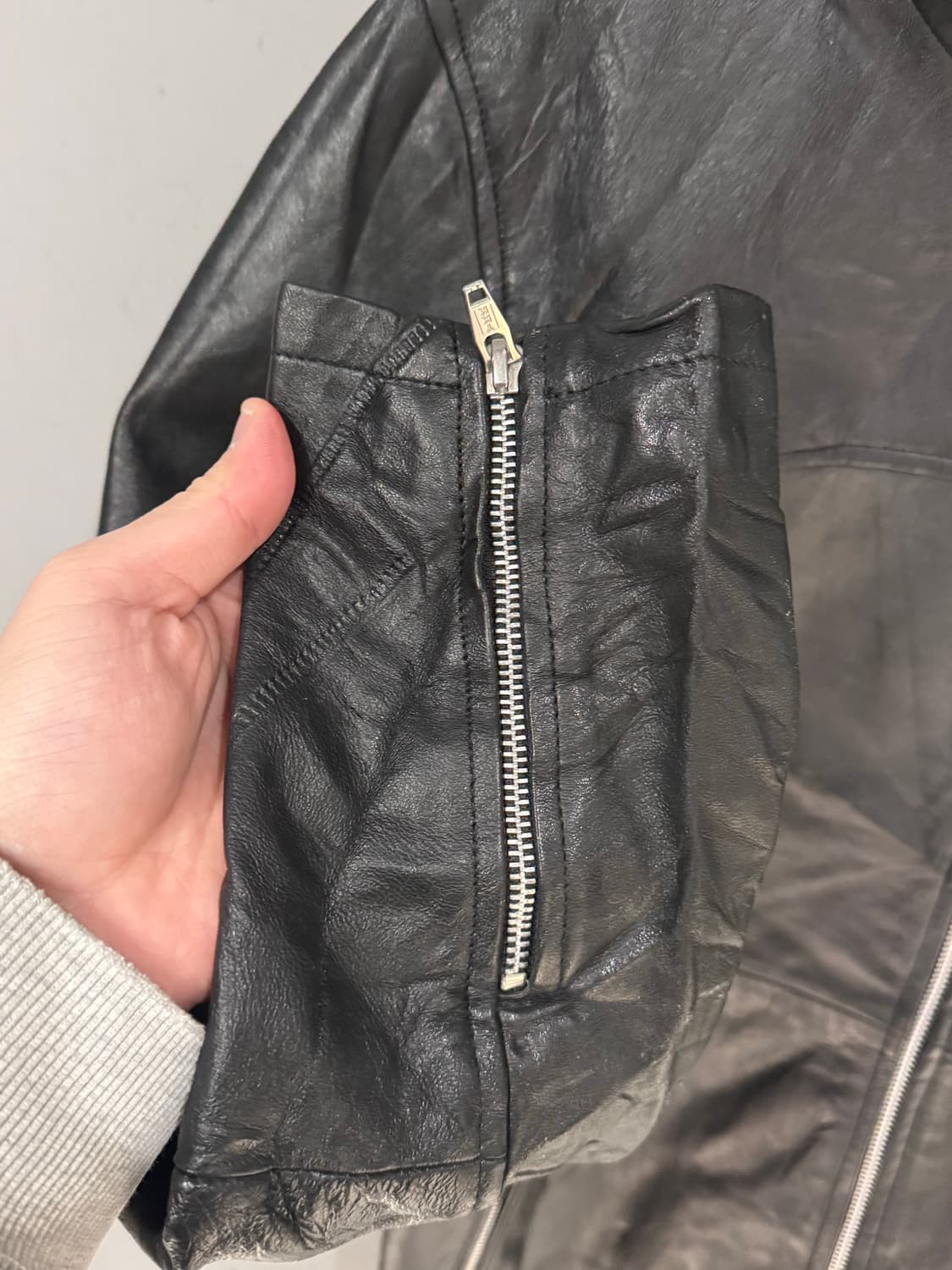 Roshell 양가죽 후드집업 가죽자켓 상품이미지5