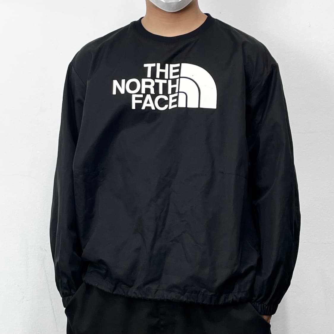 노스페이스 화이트라벨 빅로고 알바니 크루넥 웜업 상품이미지1