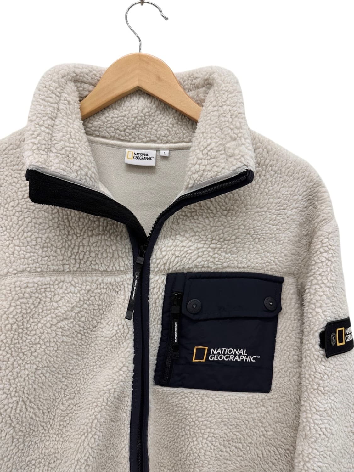 내셔널지오그래픽 뽀글이 기모 후리스 플리스 아이보리 (L) 상품이미지3