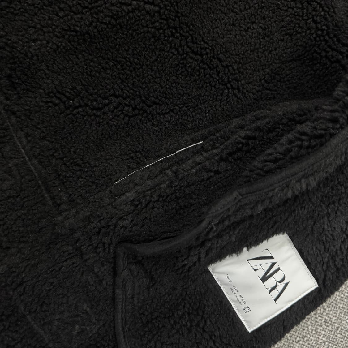 자라 무스탕 자켓 블랙 S 남녀공용 상품이미지5