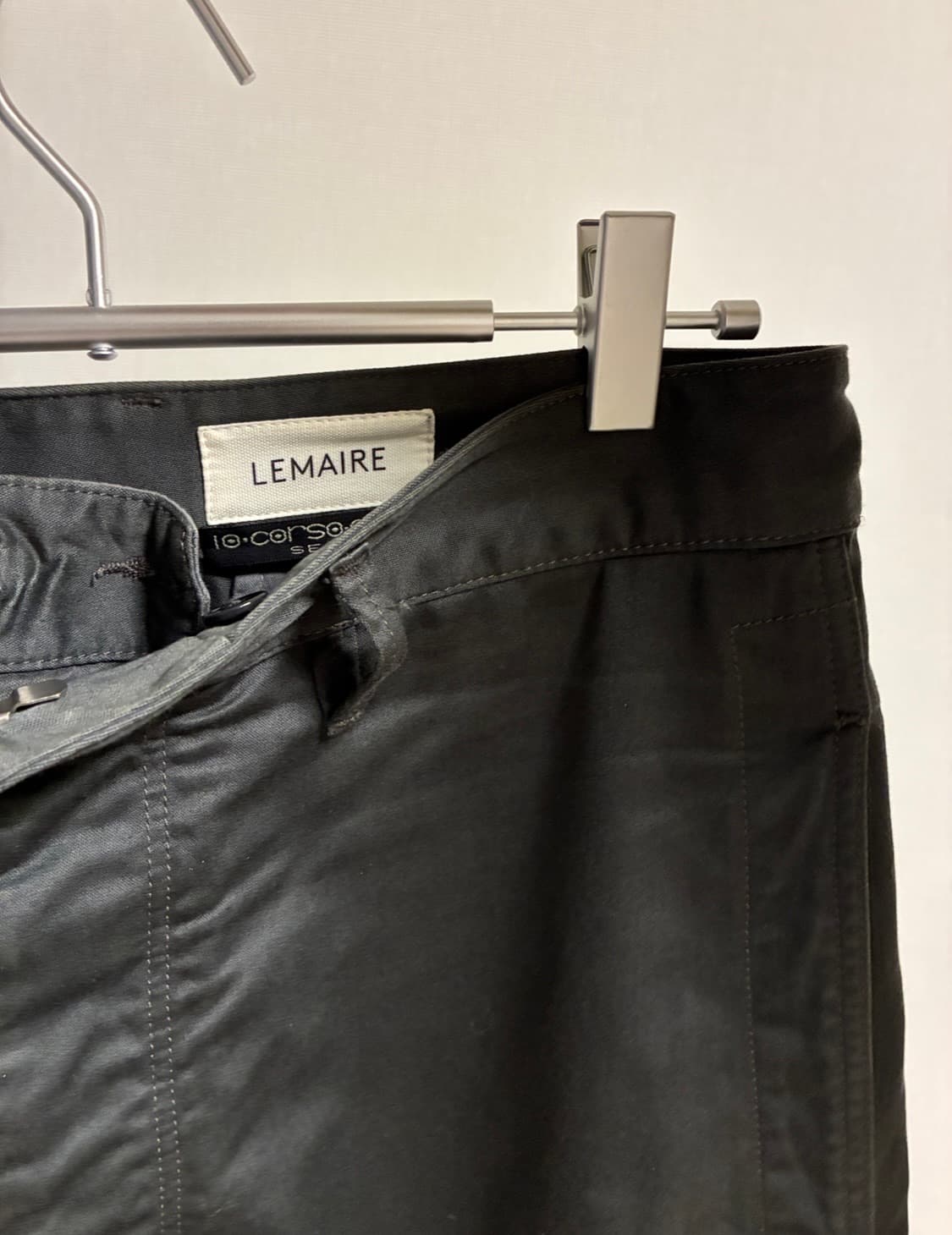 LEMAIRE 르메르 다크그린 와이드 팬츠 상품이미지4