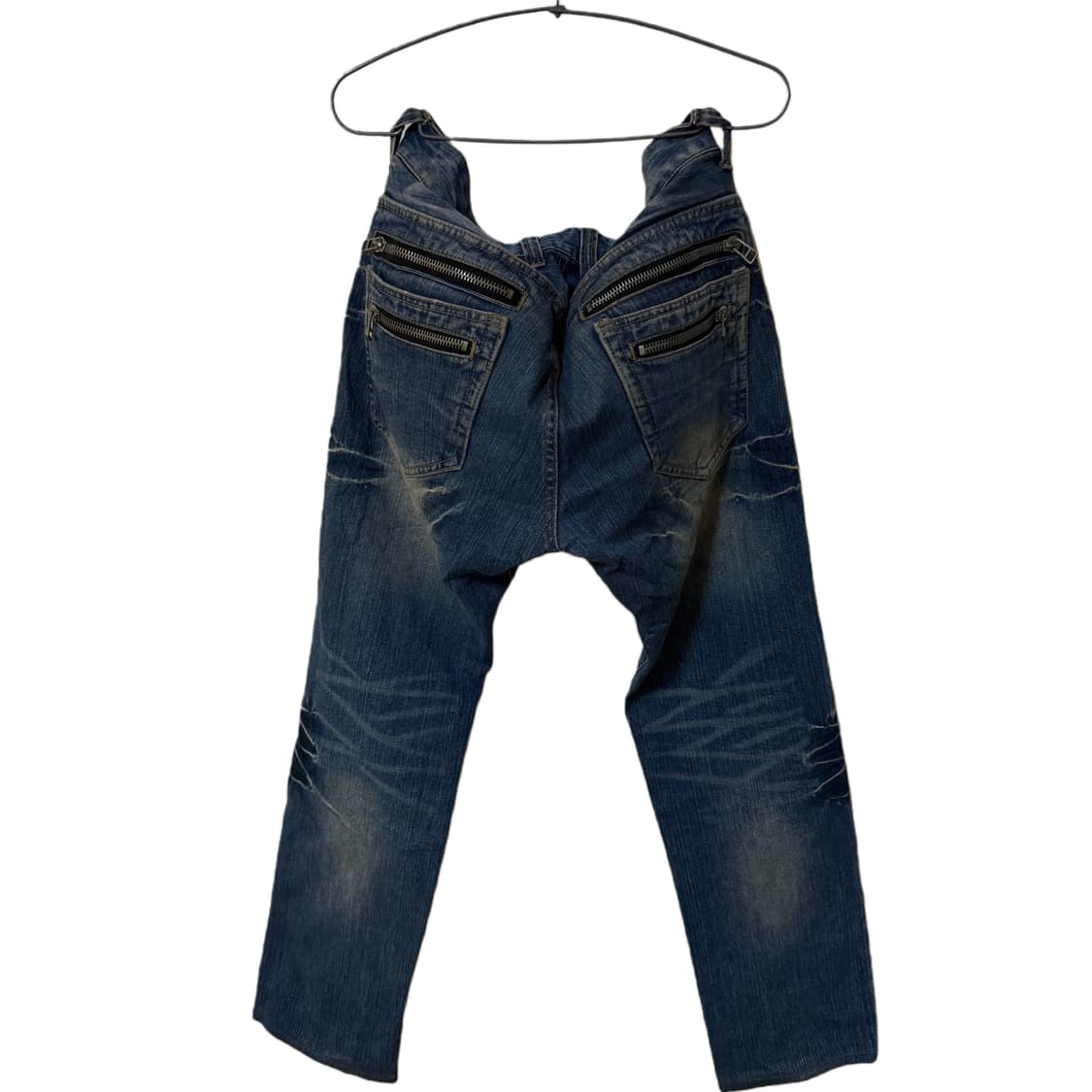 Made in heaven 메이드인헤븐 펑크 데님 y2k워싱 팬츠 상품이미지4