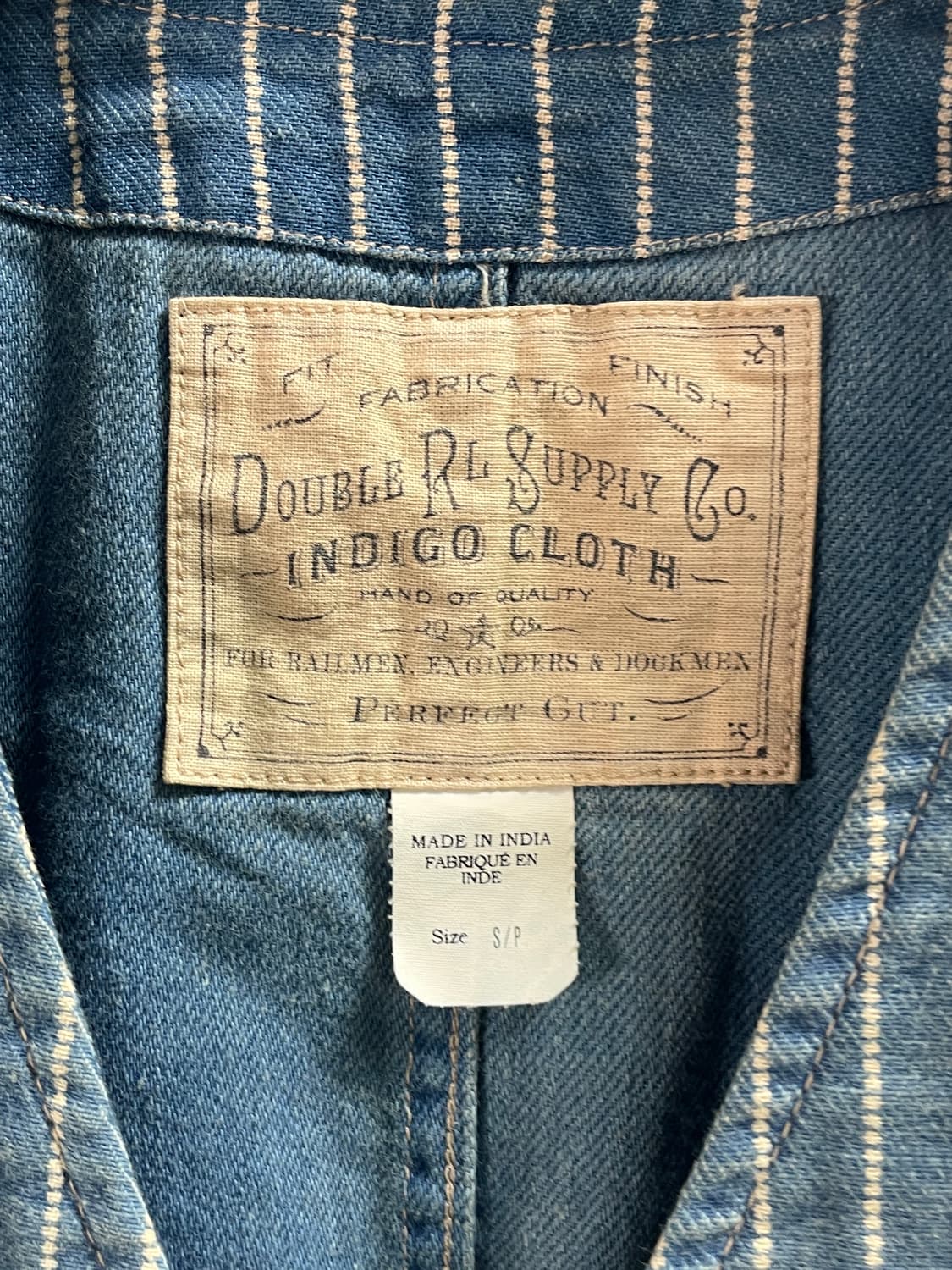 더블알엘 인디고 스트라이프 베스트 조끼 (on.245) 상품이미지6