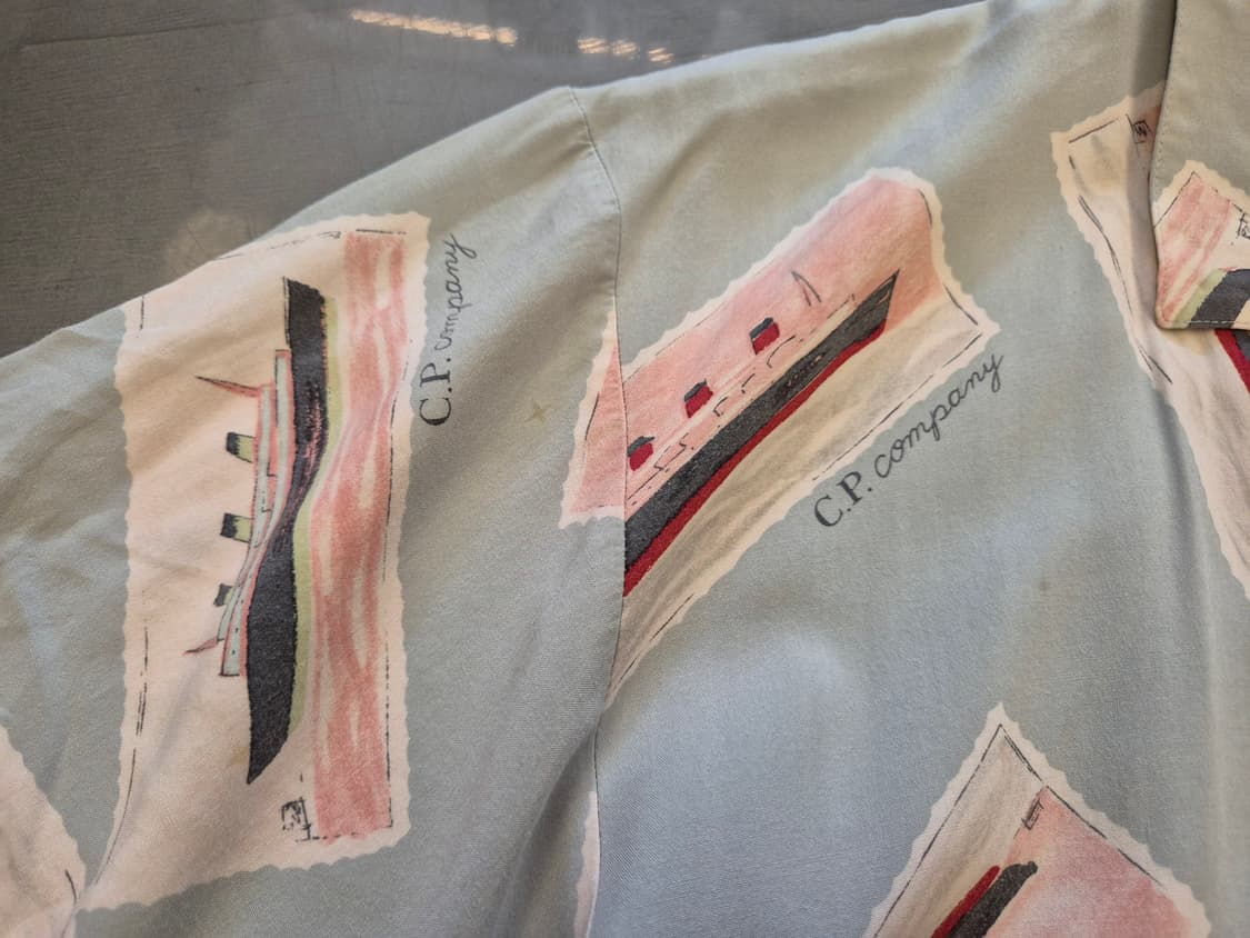 80s C.P COMPANY 오픈카라 셔츠 상품이미지3