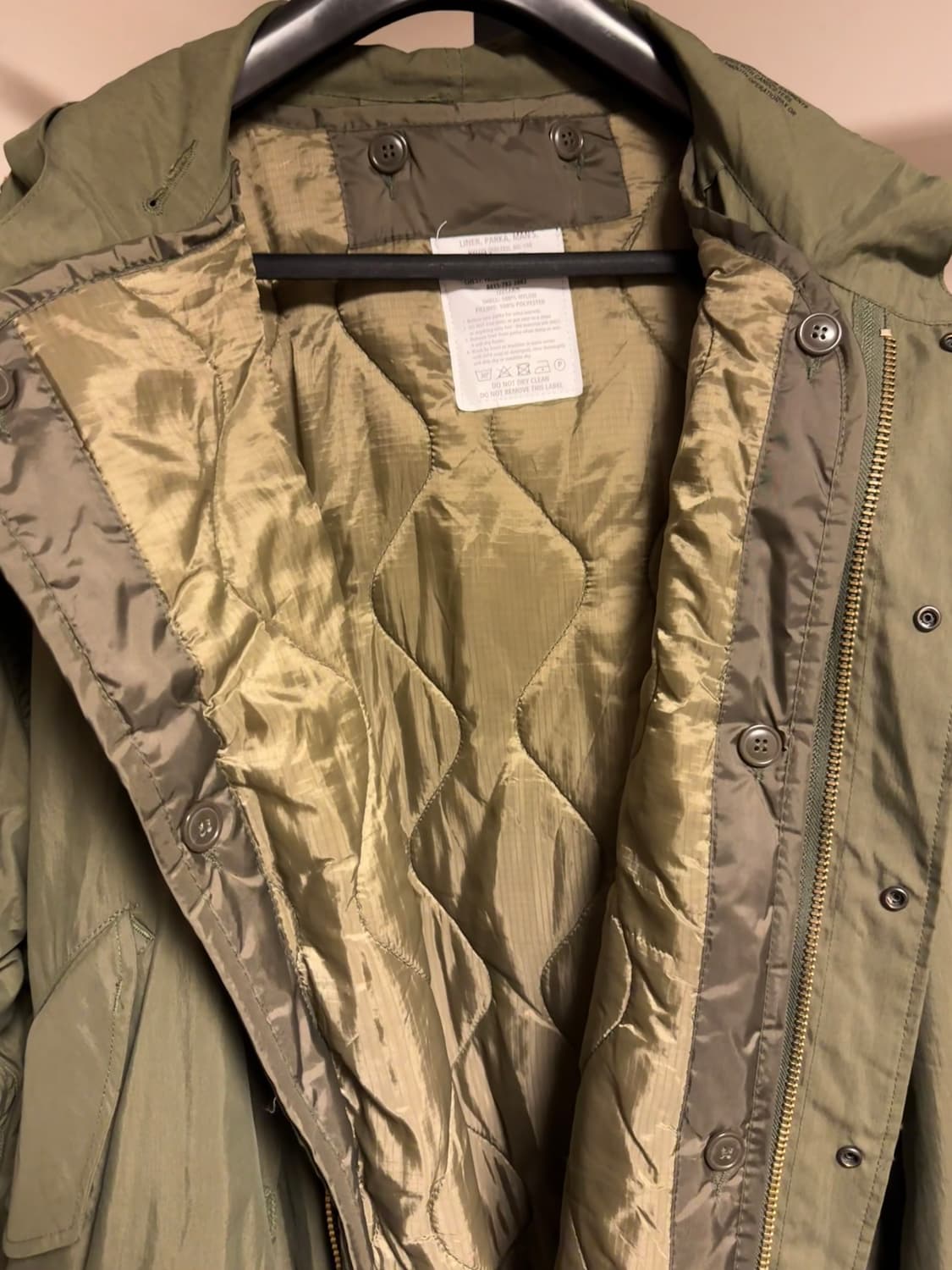 밀텍 m51 피쉬테일 야상 파카 내피포함 L사이즈 상품이미지4