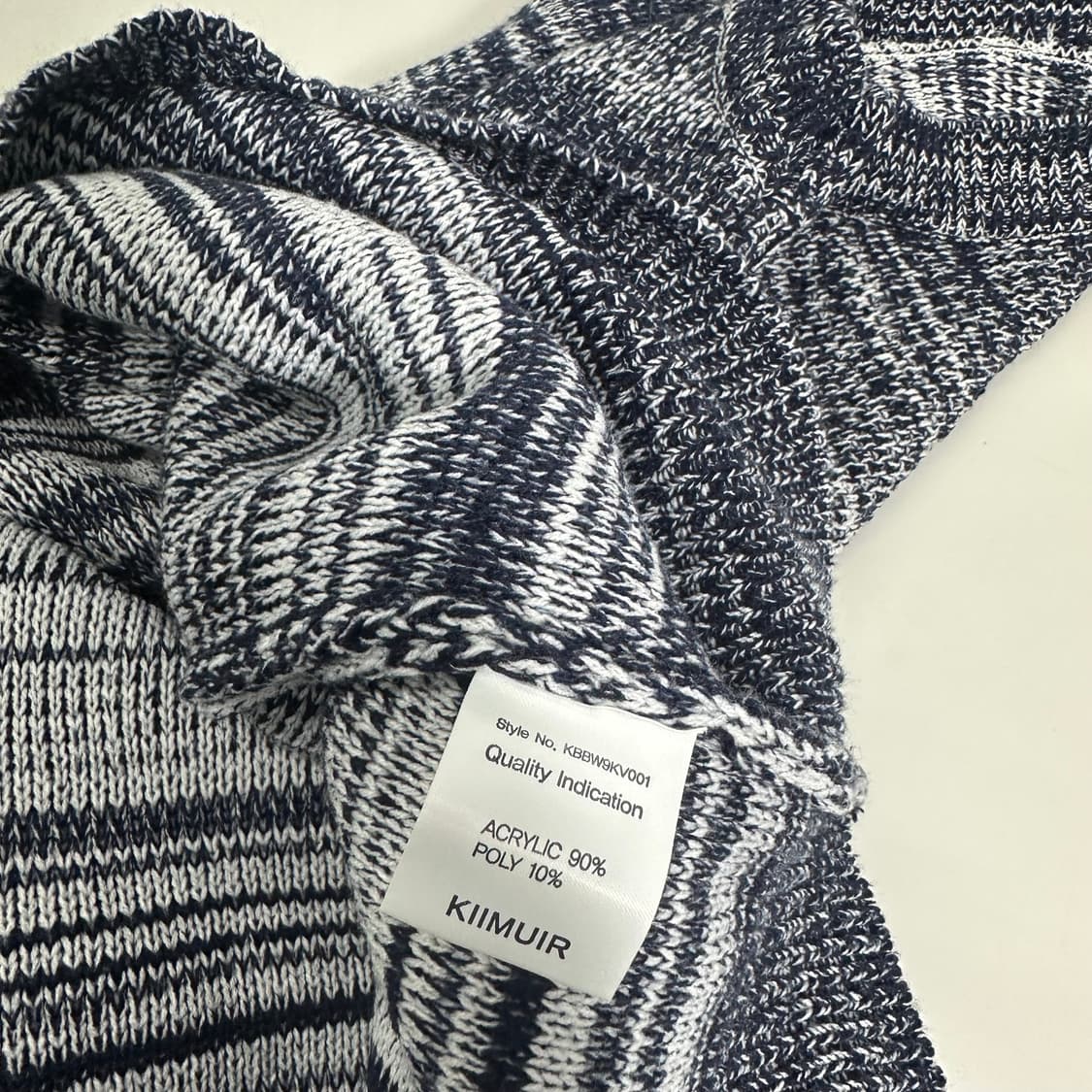 M 100 키뮤어 나염네이비 루즈핏 아크릴 니트베스트 상품이미지5