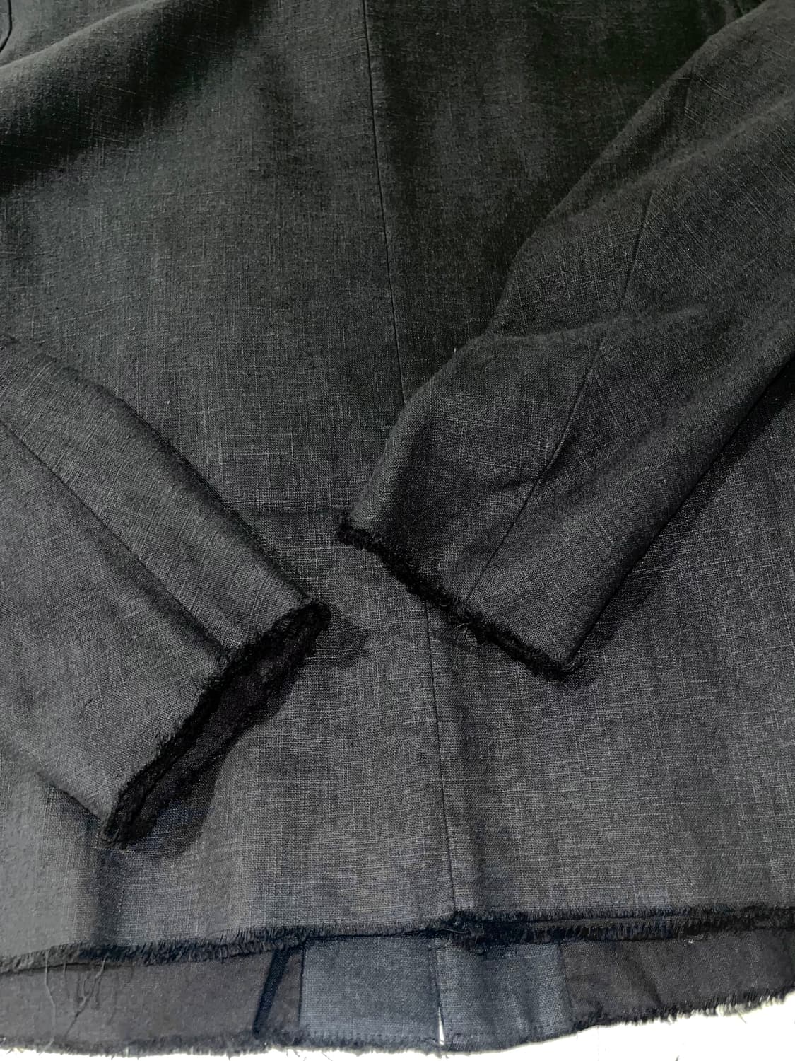 Raw Cut Linen Shirts Black (Tailor Made) 상품이미지7