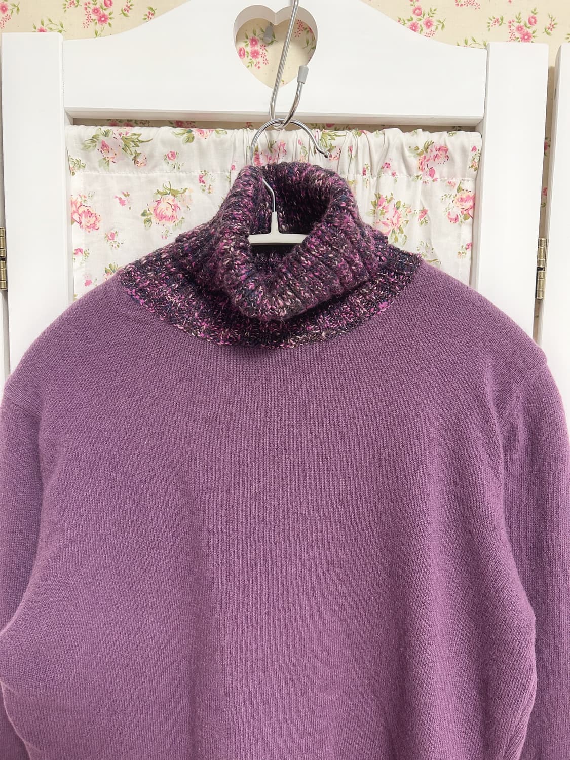 빈티지 베네통 퍼플 목폴라 상품이미지4