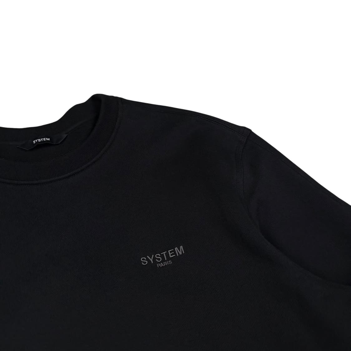 시스템 옴므 블랙컬러 자수 맨투맨 상품이미지4