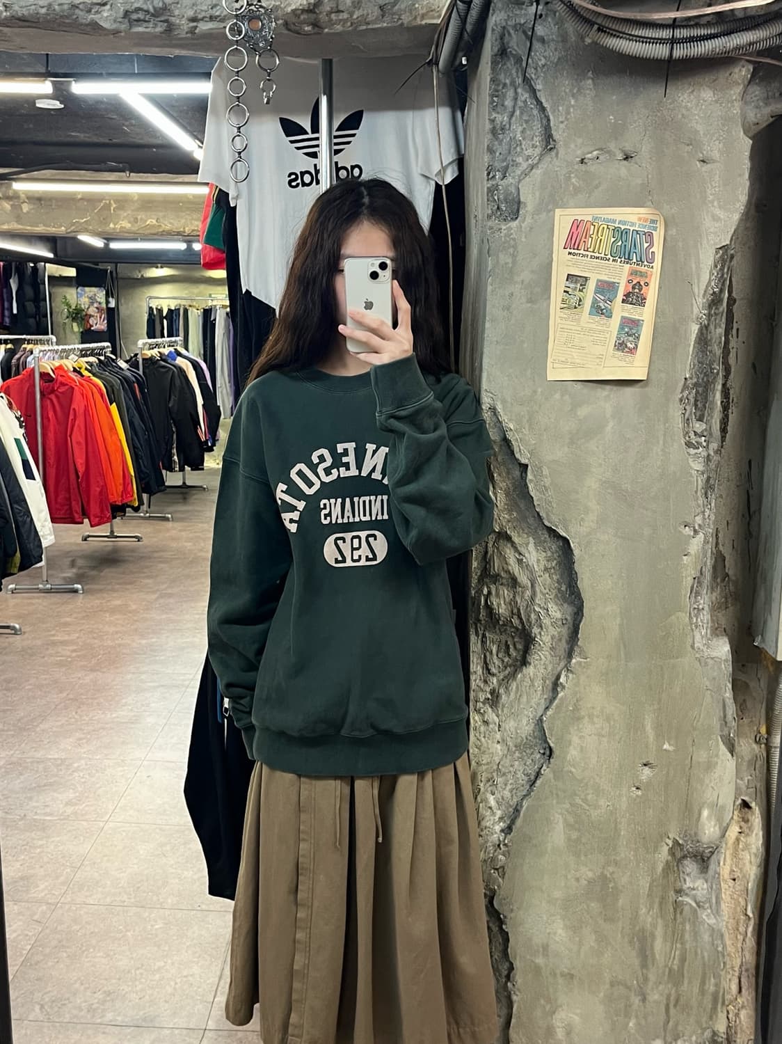 아웃스탠딩 맨투맨 그린 S #csz2045 상품이미지2