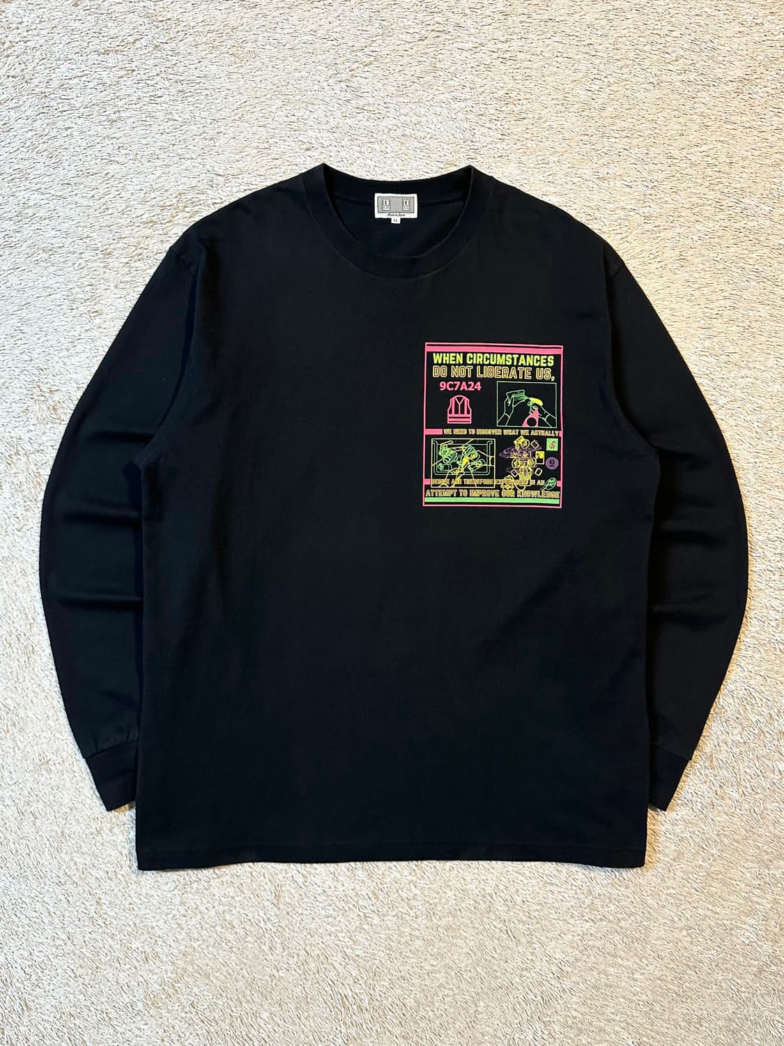 카브엠트 Cav Empt Circumstances 롱슬리브 긴팔 블랙 상품이미지1