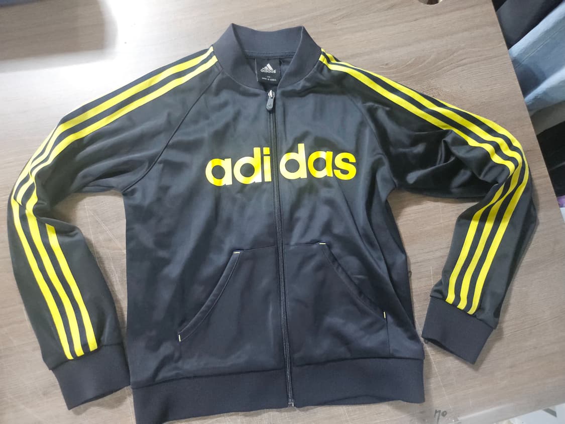 아디다스 블랙 옐로우 검노 여자 트랙탑 져지집업 90 상품이미지1