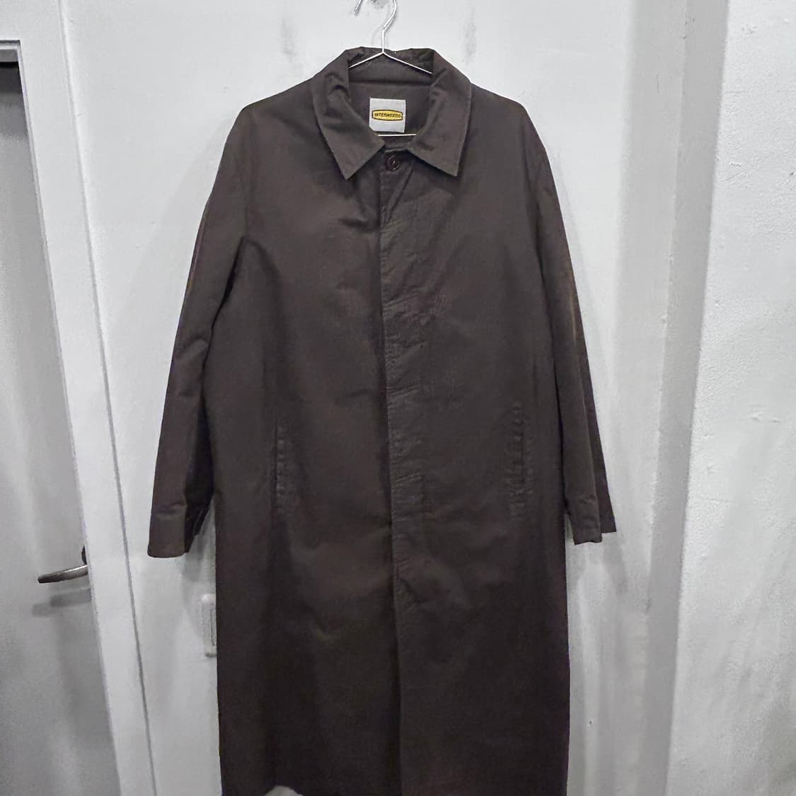 인터메조 왁스코튼 히든버튼 카라 싱글 맥코트 상품이미지2