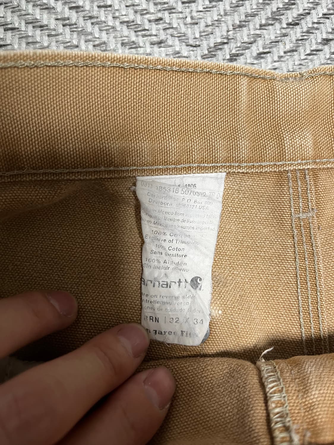 칼하트 더블니 b01 brn 페이디드 32x34 상품이미지3