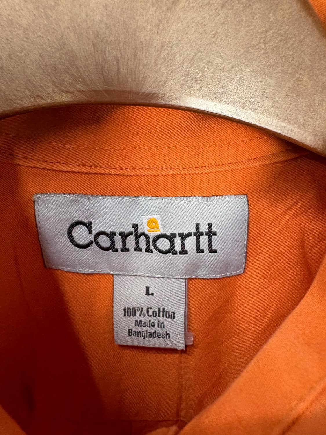 칼하트 오렌지 워크웨어 셔츠 A3220 상품이미지5