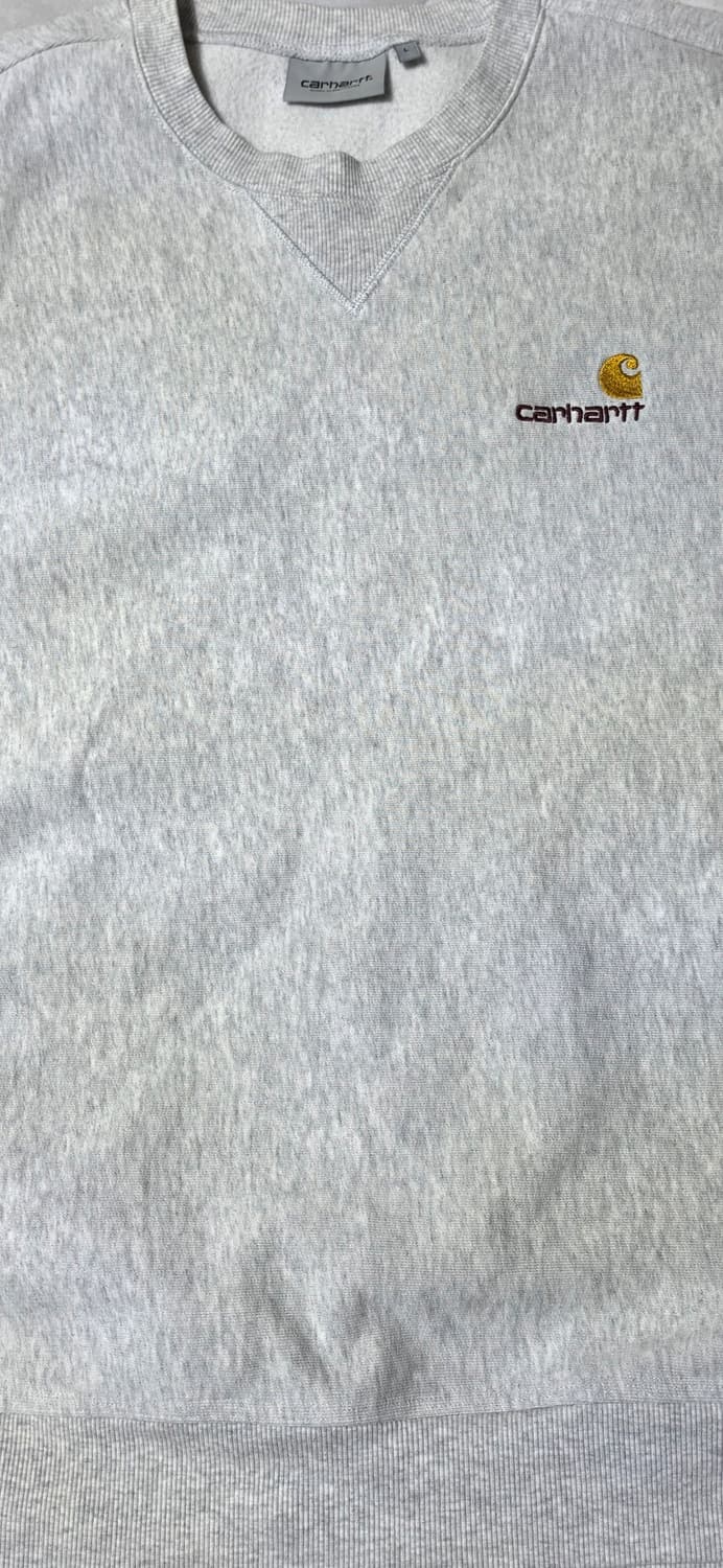 칼하트 WIP 아메리칸 스크리트 맨투매 그레이 L 상품이미지5